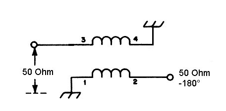 Schema des Guanella 1:1 Balun