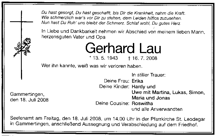 Todesanzeige