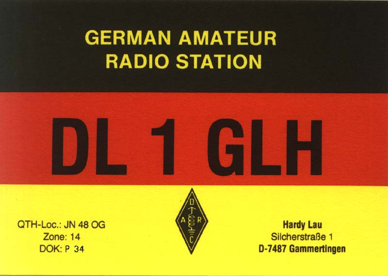 2. QSL-Karte Vorderseite