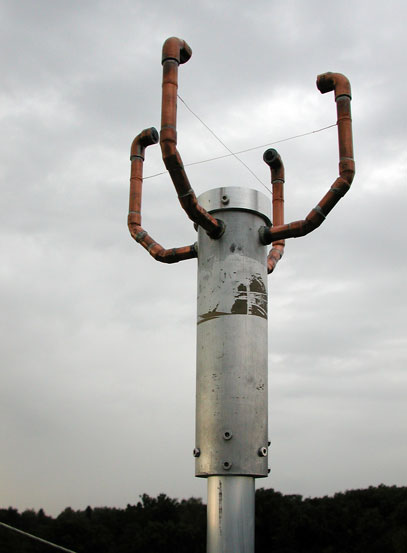 Erster Prototyp des Ultraschall Windmesser (Anemoemeter) 2008